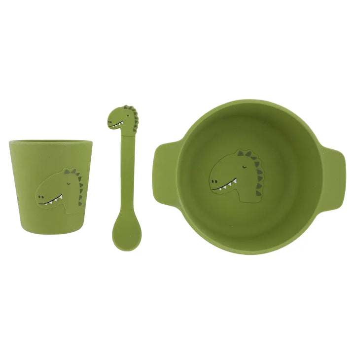 Trixie Silicone First Meal set - Mr. Dino