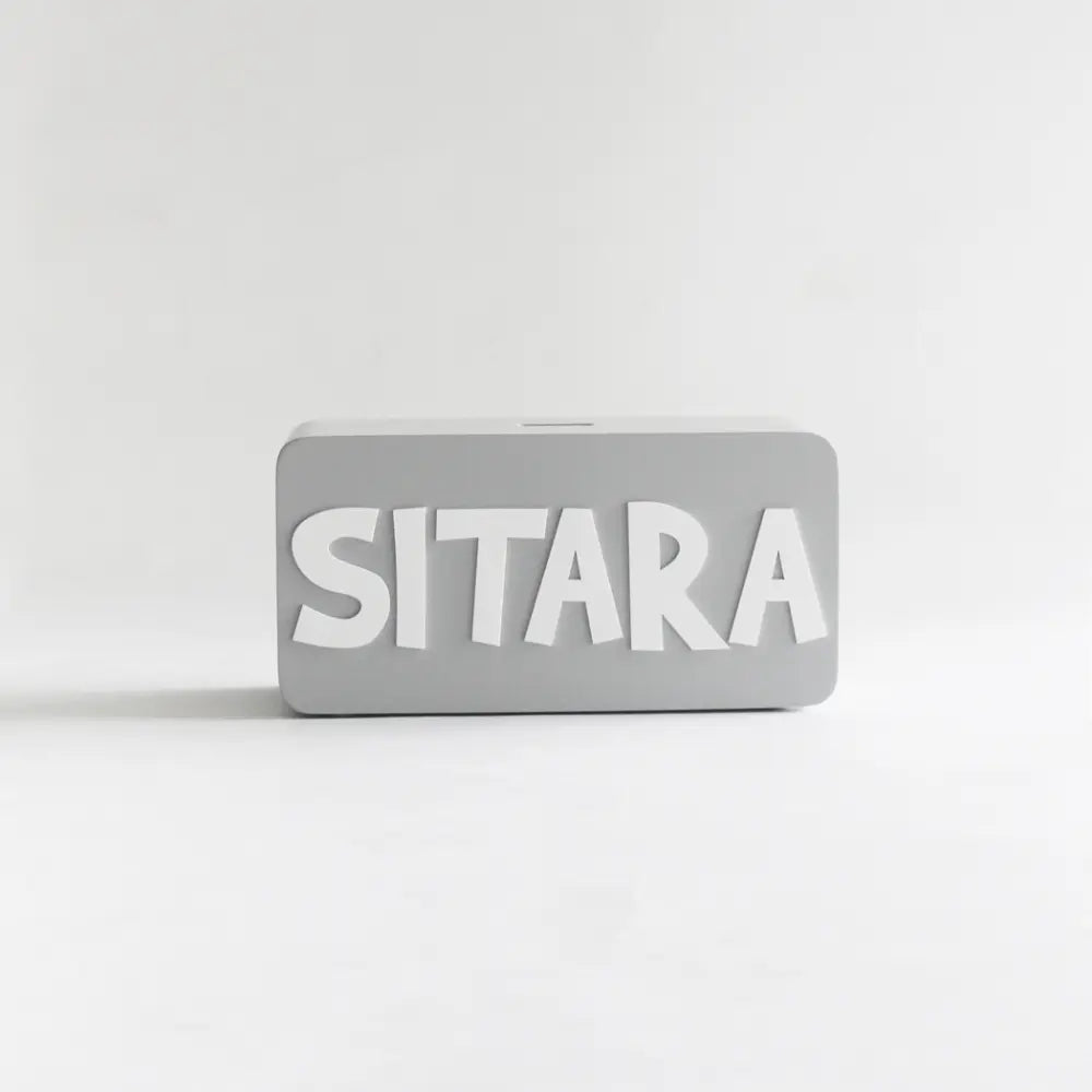 The Tiny Trove Rectangle Piggy Bank - Grey