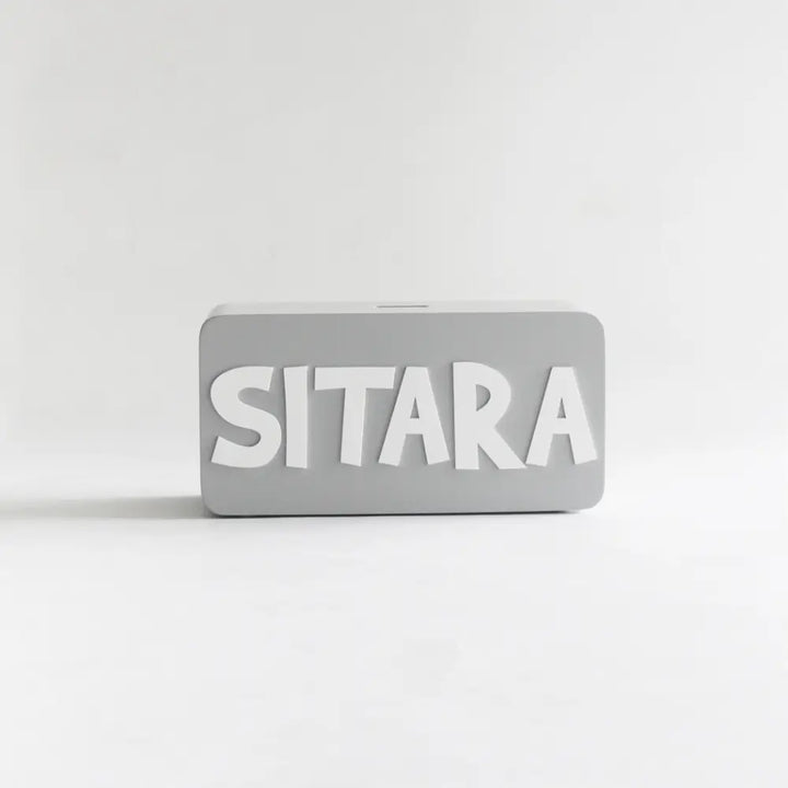 The Tiny Trove Rectangle Piggy Bank - Grey