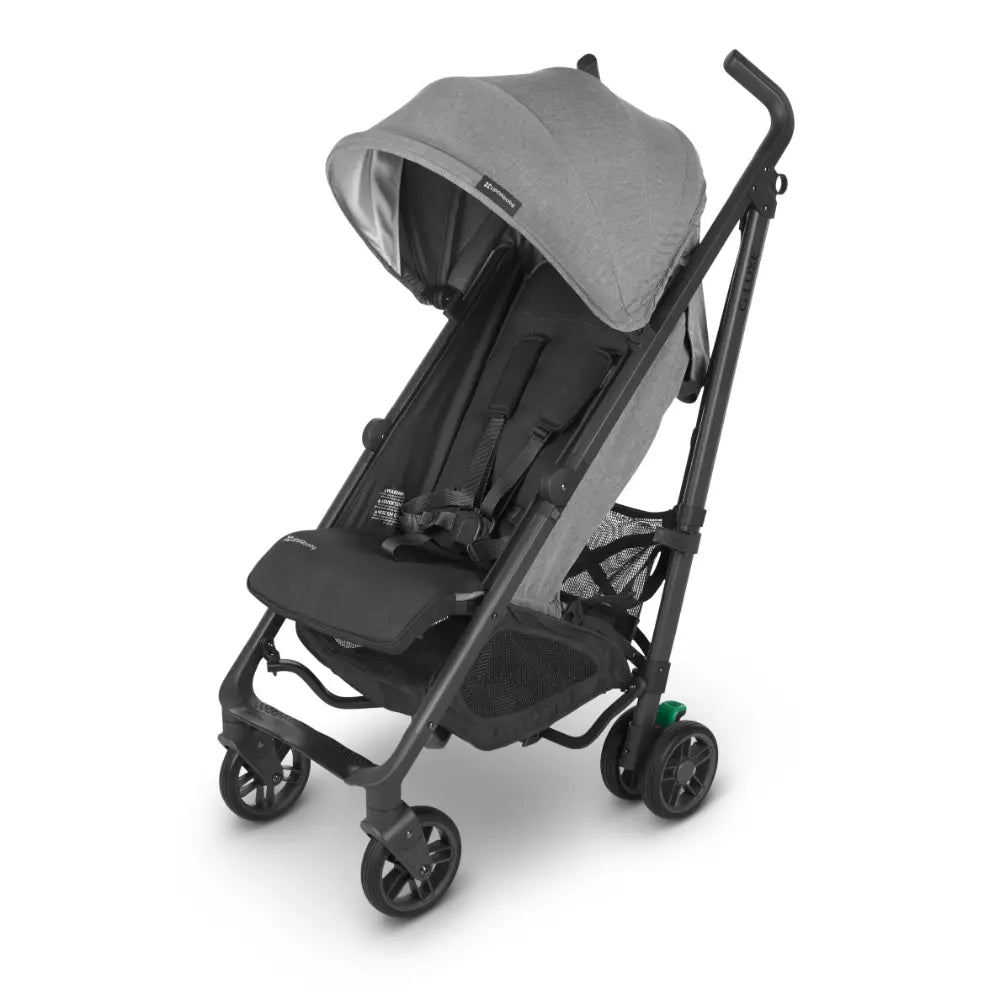 UPPAbaby G-Luxe Lightweight Compact Stroller, Easy Fold, Flat Recline, Travel Friendly, Includes Cup Holder, Carry Strap, Sun Canopy up to 4 years - Charcoal/Greyson