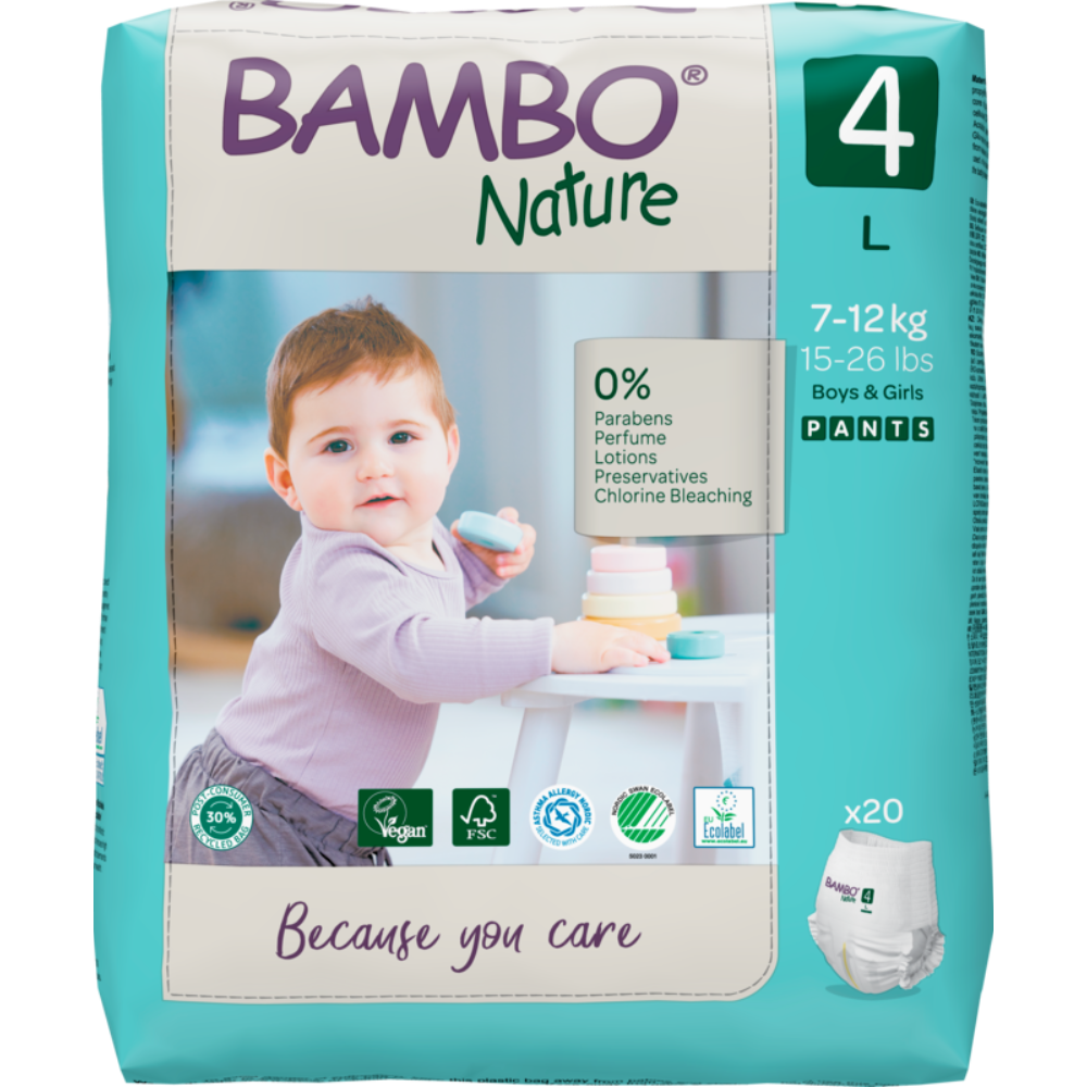 Bambo Nature Skin Friendly Pant Style Diapers - Large (7-12 kgs)