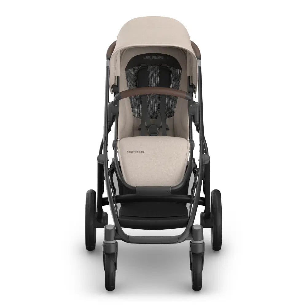 UPPAbaby Vista V3 Modular Baby Stroller, Travel System Compatible, Reversible Toddler Seat, All-Terrain Suspension, One-Hand Recline, Birth to 22 kg - Sandstone Melange