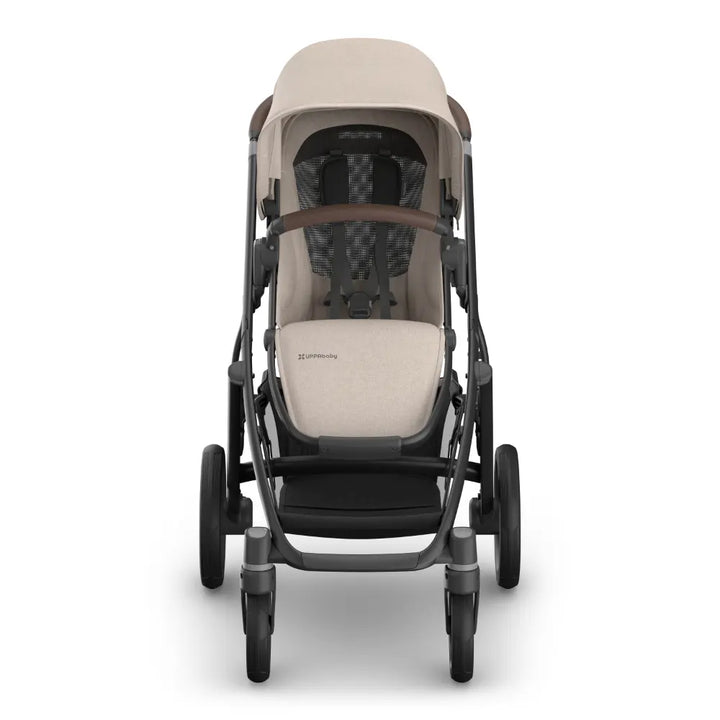 UPPAbaby Vista V3 Modular Baby Stroller, Travel System Compatible, Reversible Toddler Seat, All-Terrain Suspension, One-Hand Recline, Birth to 22 kg - Sandstone Melange