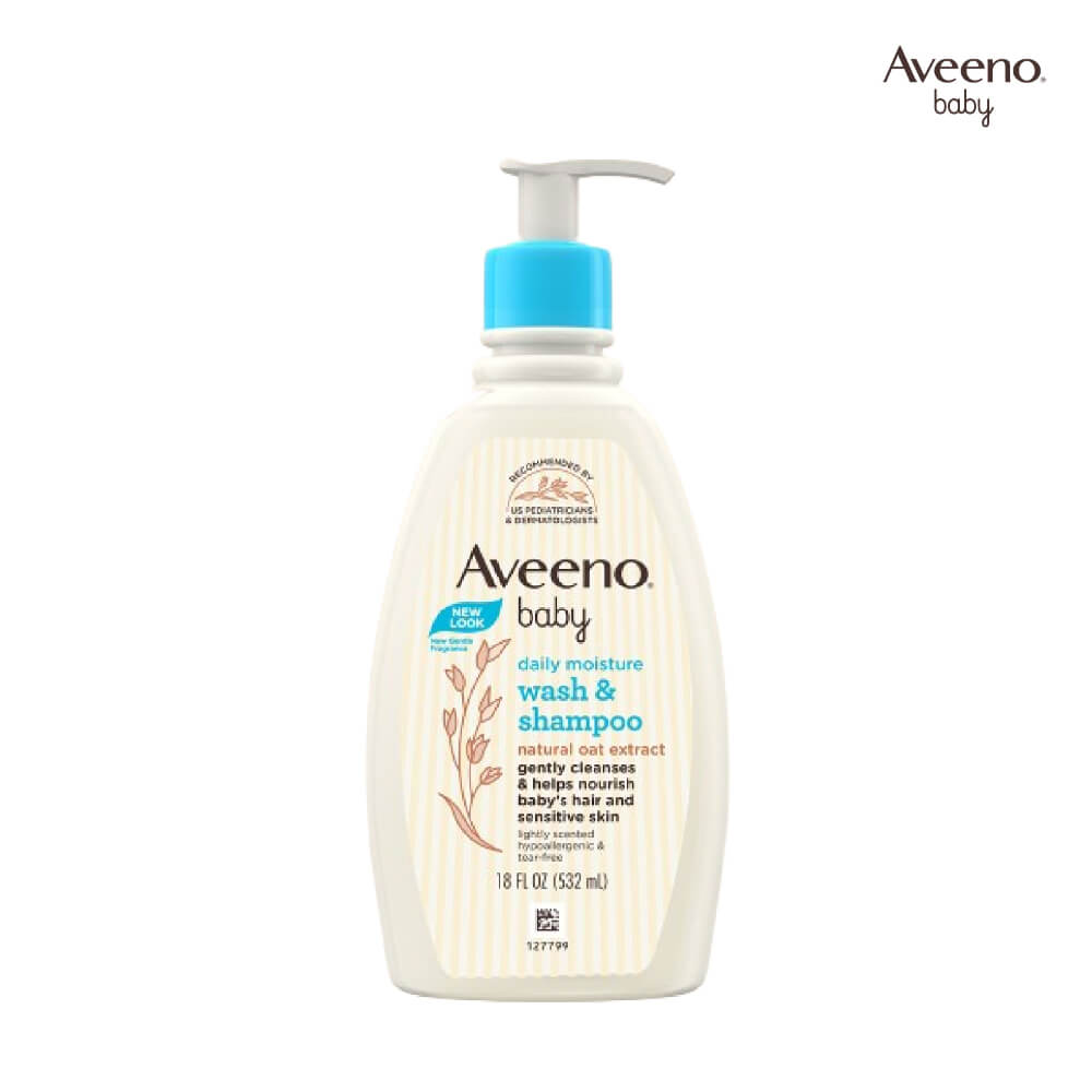 Aveeno Baby Daily Moisture Wash & Shampoo - 532ml