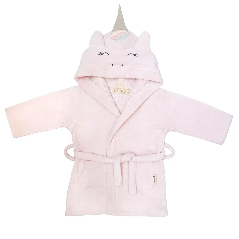 Masilo Hooded Baby Robe Unicorn - 0-1Y