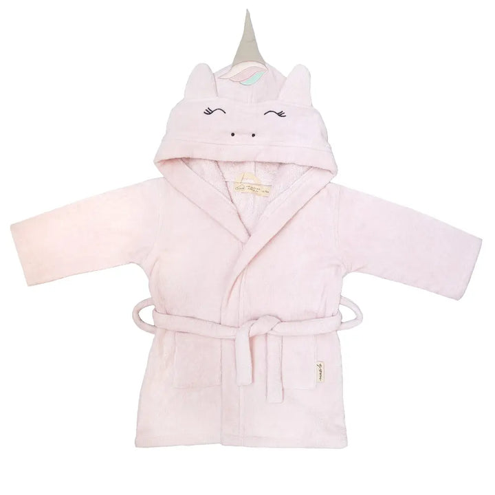 Masilo Hooded Baby Robe Unicorn - 0-1Y