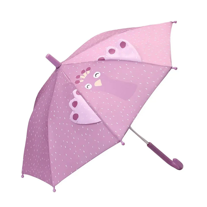 Trixie Kids Umbrella | Lightweight 100% Recycled Polyester Rain Umbrella with Child-Safe Sliding System &amp; Aluminium Frame | 3 Years Onwards | Mrs. Peacock