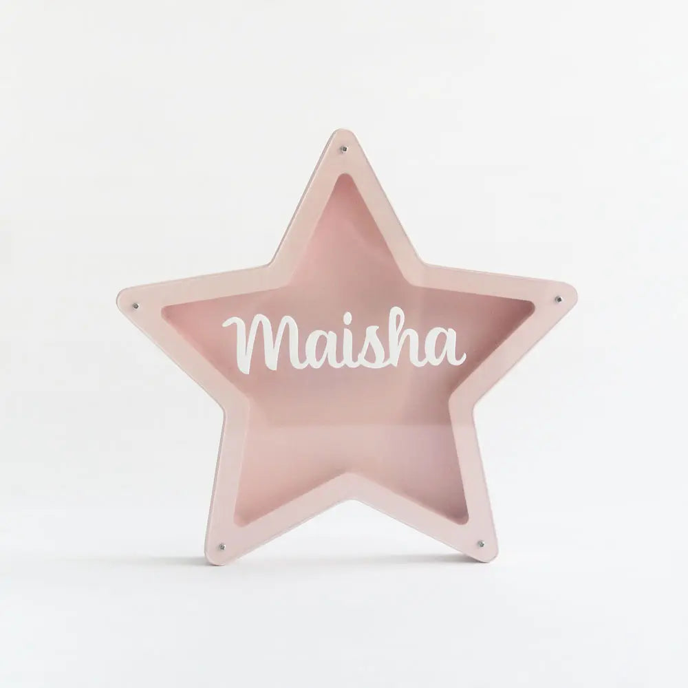 The Tiny Trove Star Piggy Bank - Pink