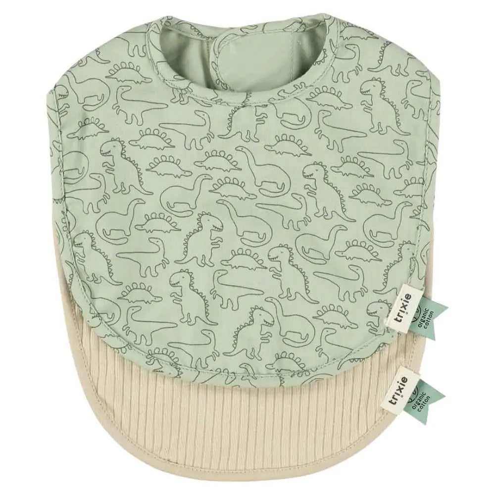 Trixie Newborn Bib 2-pack Mix | Small - Daring Dino