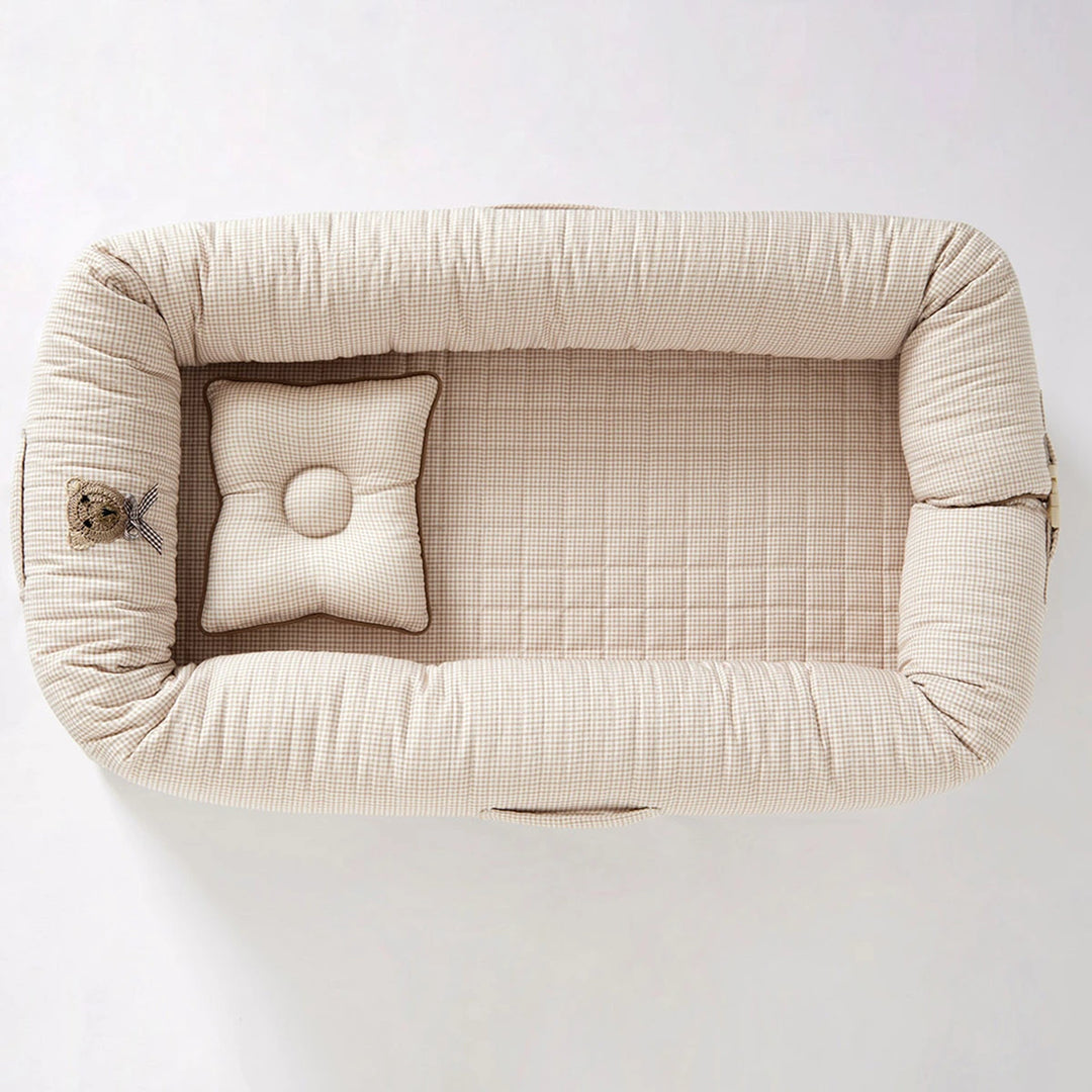 Annasimona Kids Newborn Baby Nest - Teddy Checks