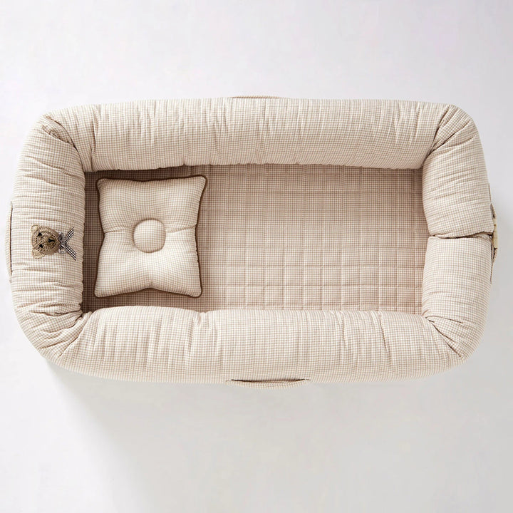 Annasimona Kids Newborn Baby Nest - Teddy Checks