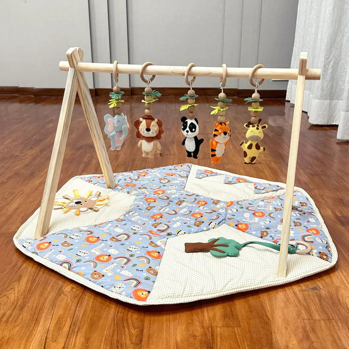 GWD Kids Blue Lion Play Gym &amp; Sensory Mat Set