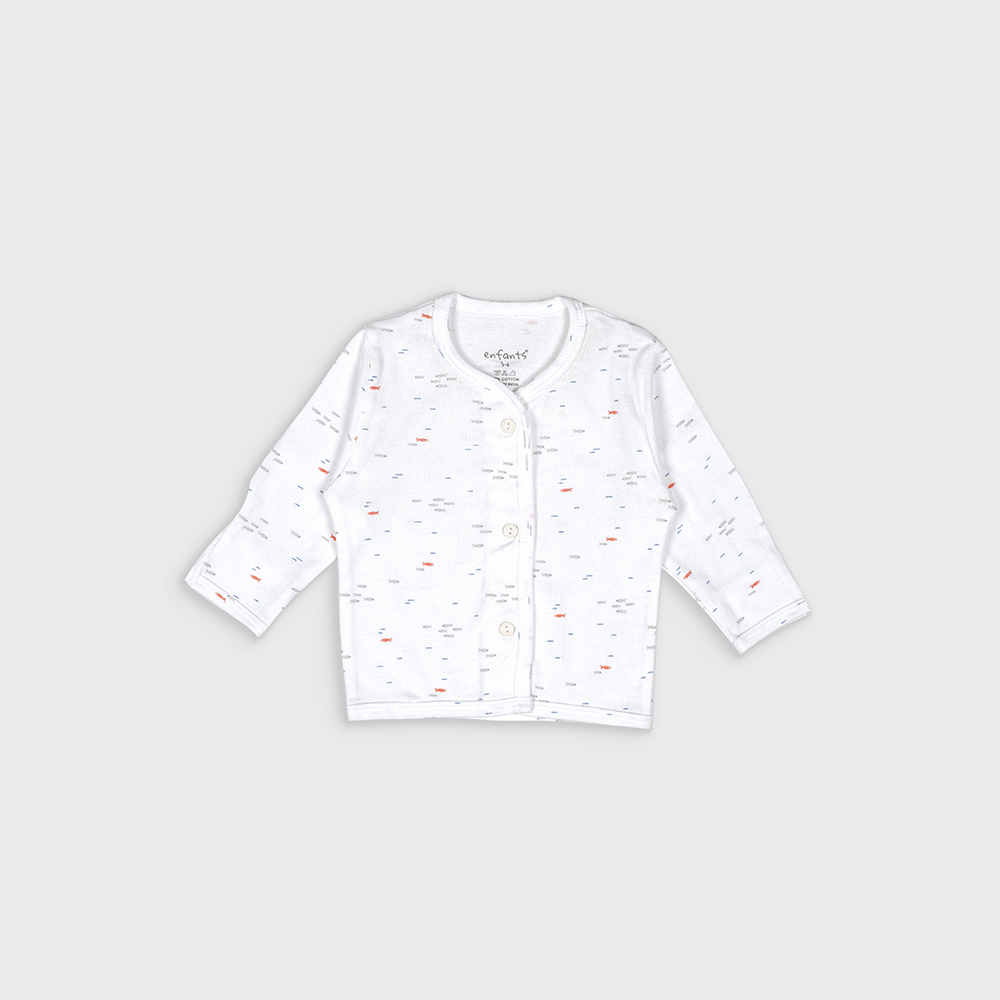 Enfants Pinstripe Play Co-Ords - White