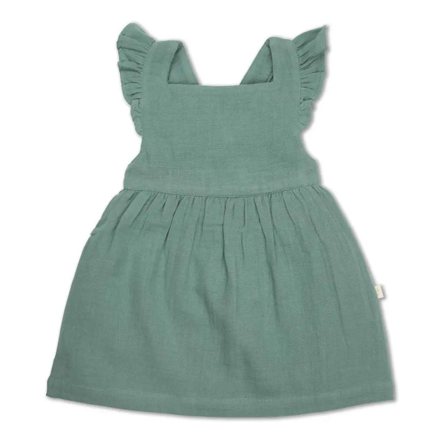 Tiny Twig Crinkle Angel Dress - Jade