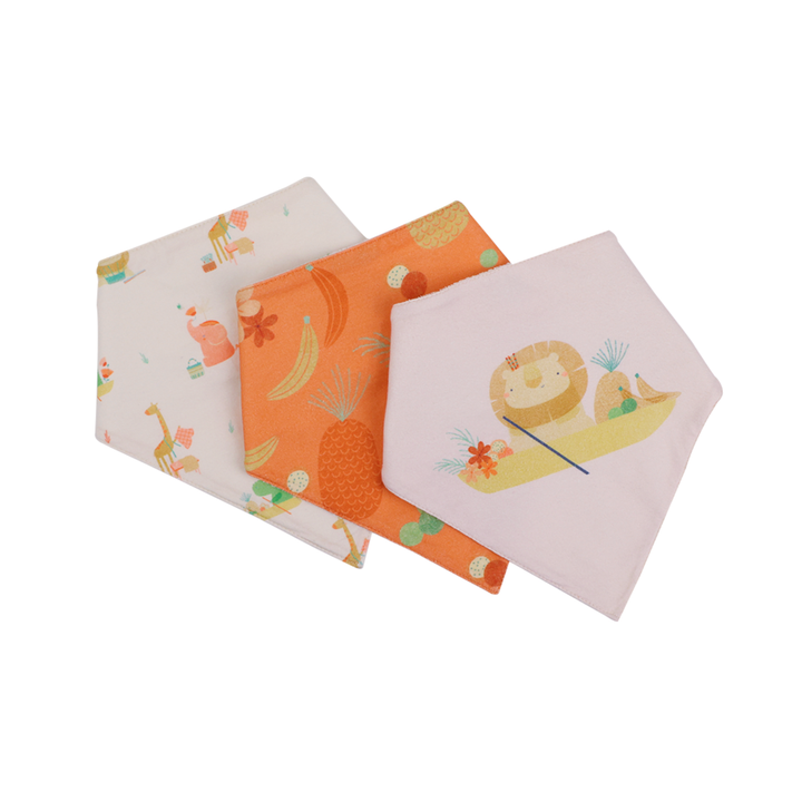 Abracadabra Cotton Jersey Drool Bib Set (Pack of 3) - Hippo &amp; Me - 0-18 Months