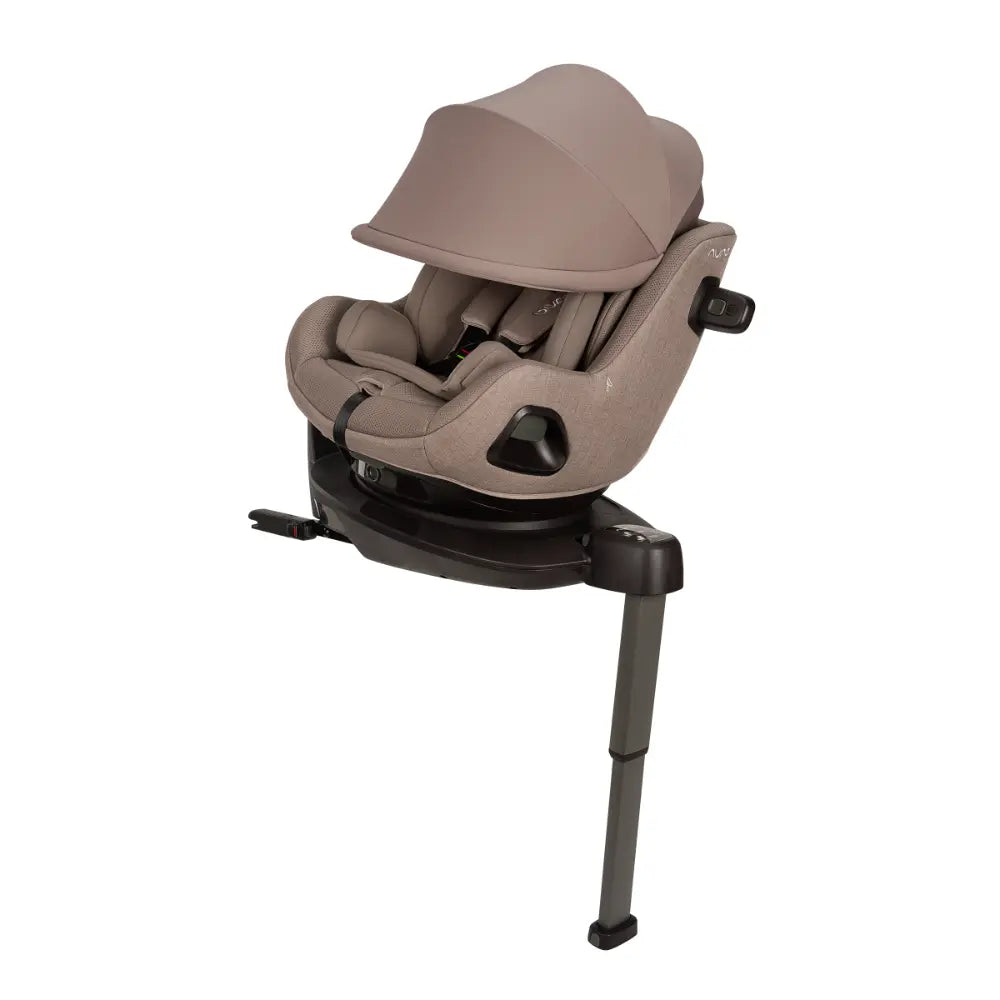 Nuna PRUU Aire Infant Car Seat|Convertible (Forward &amp; Rear Facing)|360 Degrees Rotation with Base|Retractabe Sun Canopy|Moisture Absorbing Airy Mesh|5 Positions Recline In Both Mode|For 0 to 4Y|Upto 19 Kg - Cedar