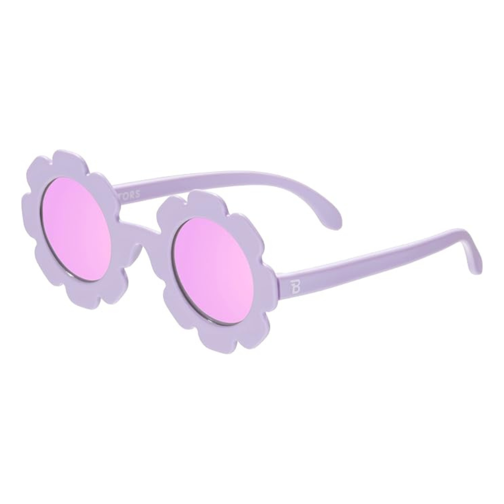 Babiators Polarized Flower Sunglasses: Irresistible Iris | Lavender Mirrored Lens