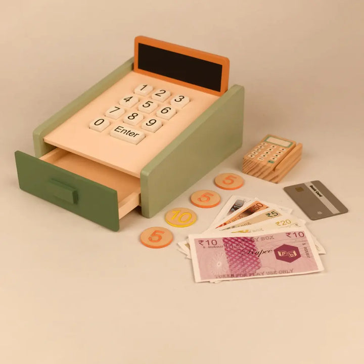 Playbox Funny Money - Cashier Wooden Toy