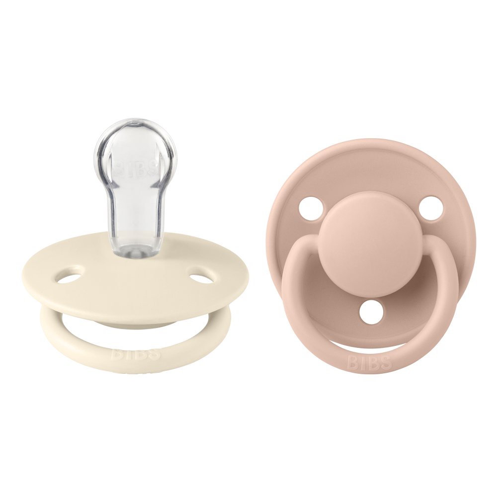 BIBS De Lux 2 Pack Silicone Onesize Ivory/Blush