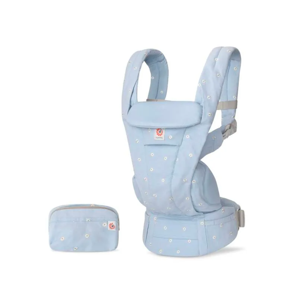 Ergobaby Omni Deluxe Cotton Carrier - Serene Blue Flowers