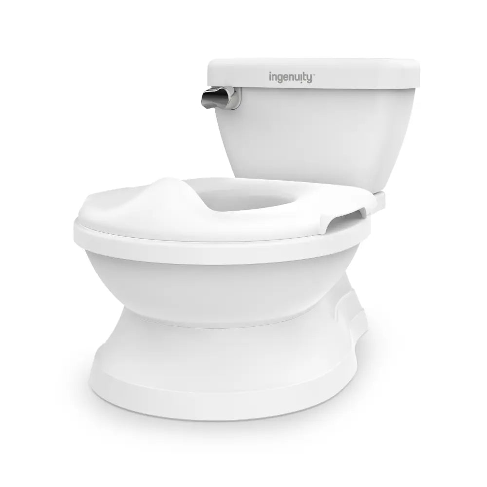 Ingenuity My Size Potty Pro 2-in-1 Toddler Potty Training Toilet with Flush Sound &amp; Detachable Potty Ring, 18 - 60 months, White