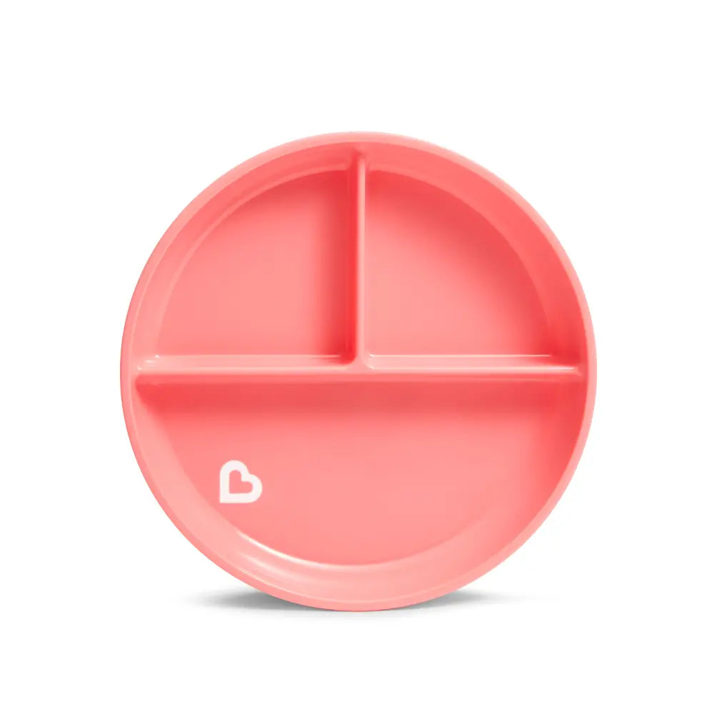 Munchkin Suction Plate for Babies &amp; Toddlers – Strong Suction Base with Deep Sides, BPA-Free, 6+ Months - Pink