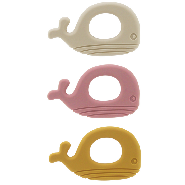 Playbox Silicone Whale Teether - Set Of 3
