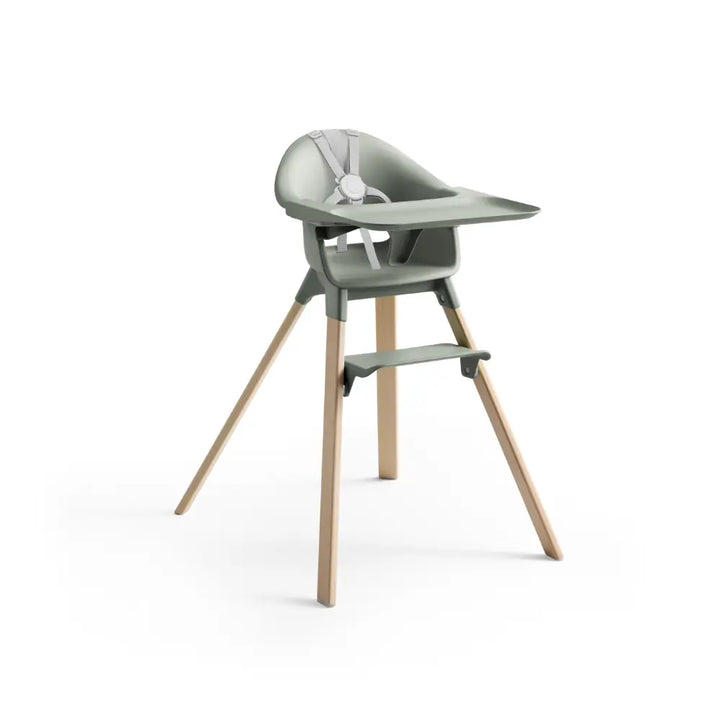 Stokke® Clikk™ High Chair  – Lightweight, Tool-Free Assembly, Adjustable Footrest, Travel-Friendly, 5 - Point Harness Easy-Clean Highchair for Babies &amp; Toddlers (6–36 Months, Up to 15 kg) - Glacier Green