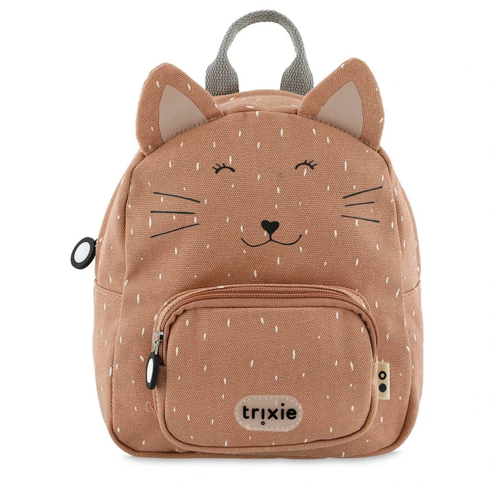 Trixie Small Kids Backpack for Toddlers | Lightweight Water-Repellent Daycare &amp; Travel Bag with Adjustable Padded Straps, Front Pocket &amp; Name Tag | 2 Years Onwards | Mrs. Cat