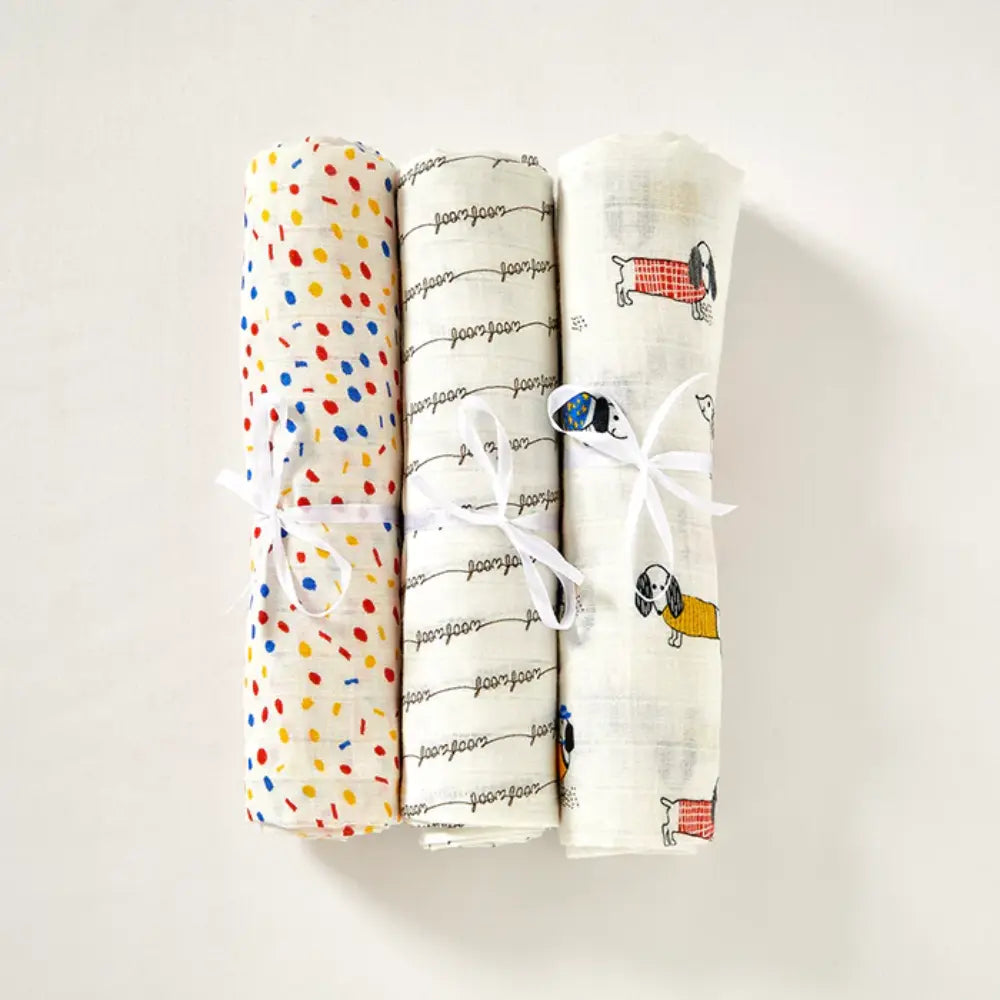 Annasimona Kids Fido Fitted Cot Sheets - Set of Three - Fido - ONE SIZE