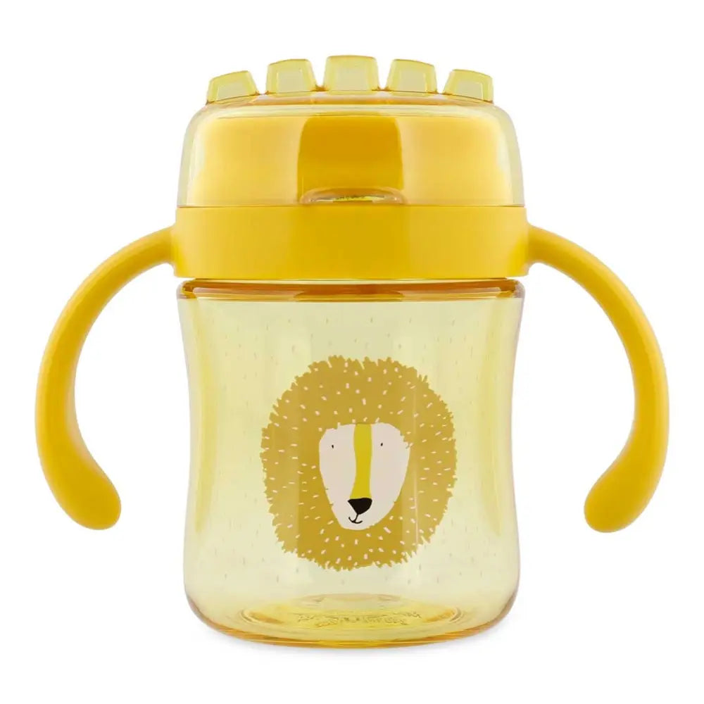 Trixie 360° Baby Training Cup with Handles | No-Spill Sippy Cup for Toddlers | BPA-Free Tritan™ Cup with Lid &amp; Easy Grip Handles | 6 Months+ | Mr. Lion