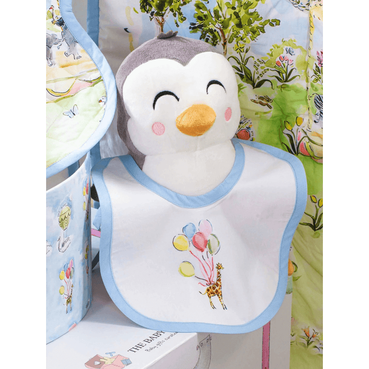 The Baby Trunk White Organic Cotton Carnival Print Bib For Newborn Baby