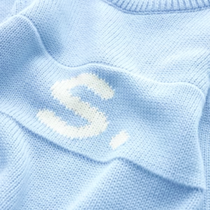 NamelyCo Letter Bodysuit - Kentucky Blue