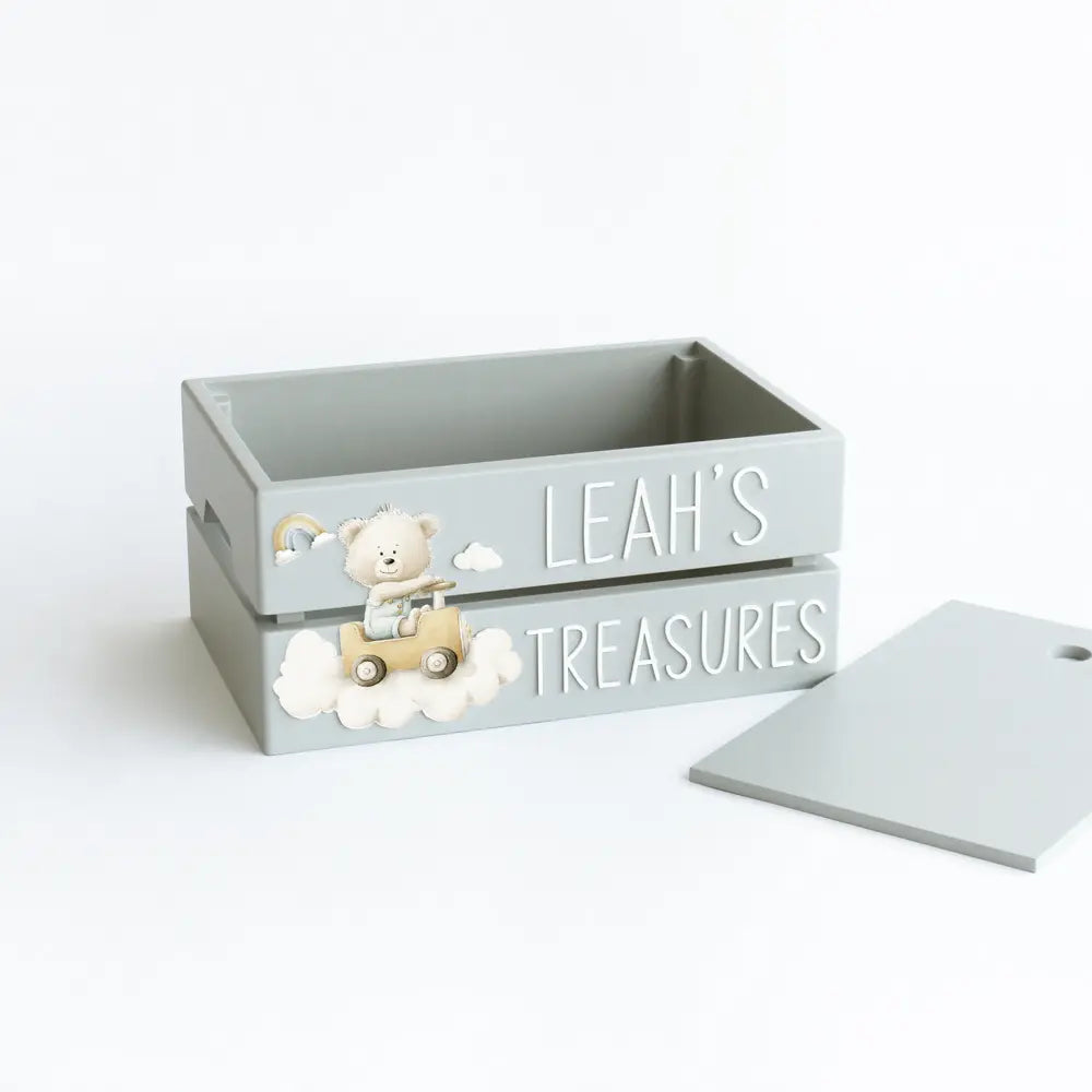The Tiny Trove My Treasure Box (Teddy) - Grey