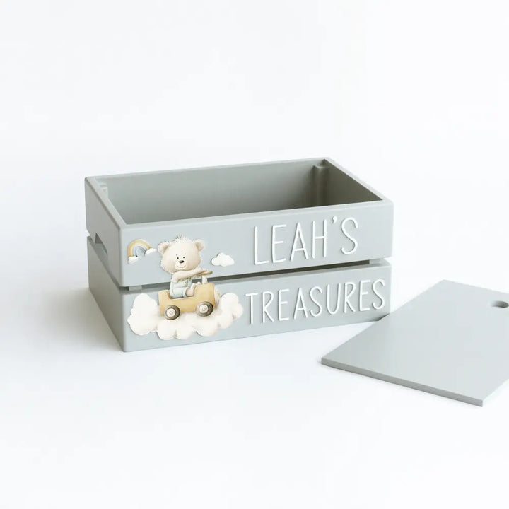 The Tiny Trove My Treasure Box (Teddy) - Grey