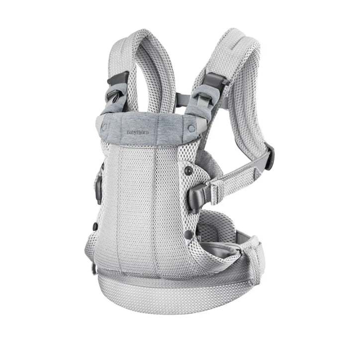 BabyBjorn Baby Harmony Carrier, 3D Mesh, Lightweight, Soft &amp; Breathable Newborn to Toddler Carrier, Adjustable Waistbelt &amp; Cross Straps, 4 Carry Positions, Birth - 3 Years (3-15Kgs) - Silver
