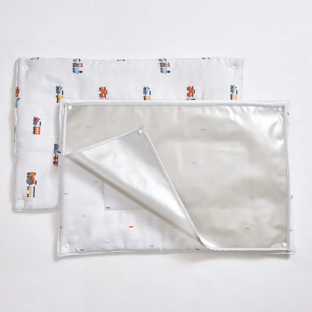 Annasimona Kids Train Diaper Changing Mat - Set of Two - Train - ONE SIZE