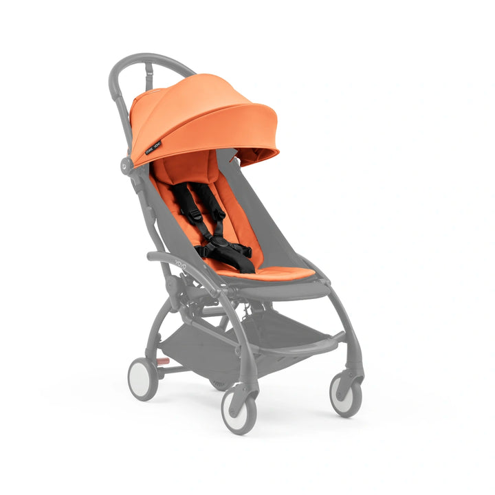 Stokke YOYO⁵  Seat Pack | 6 Months+ | Redesigned Padded Seat | Extendable Canopy | Zipped Back Pocket | Lightweight &amp; Comfortable | For Babies 6 Months to 4 Years | Requires YOYO Frame (Sold Separately) | Peach