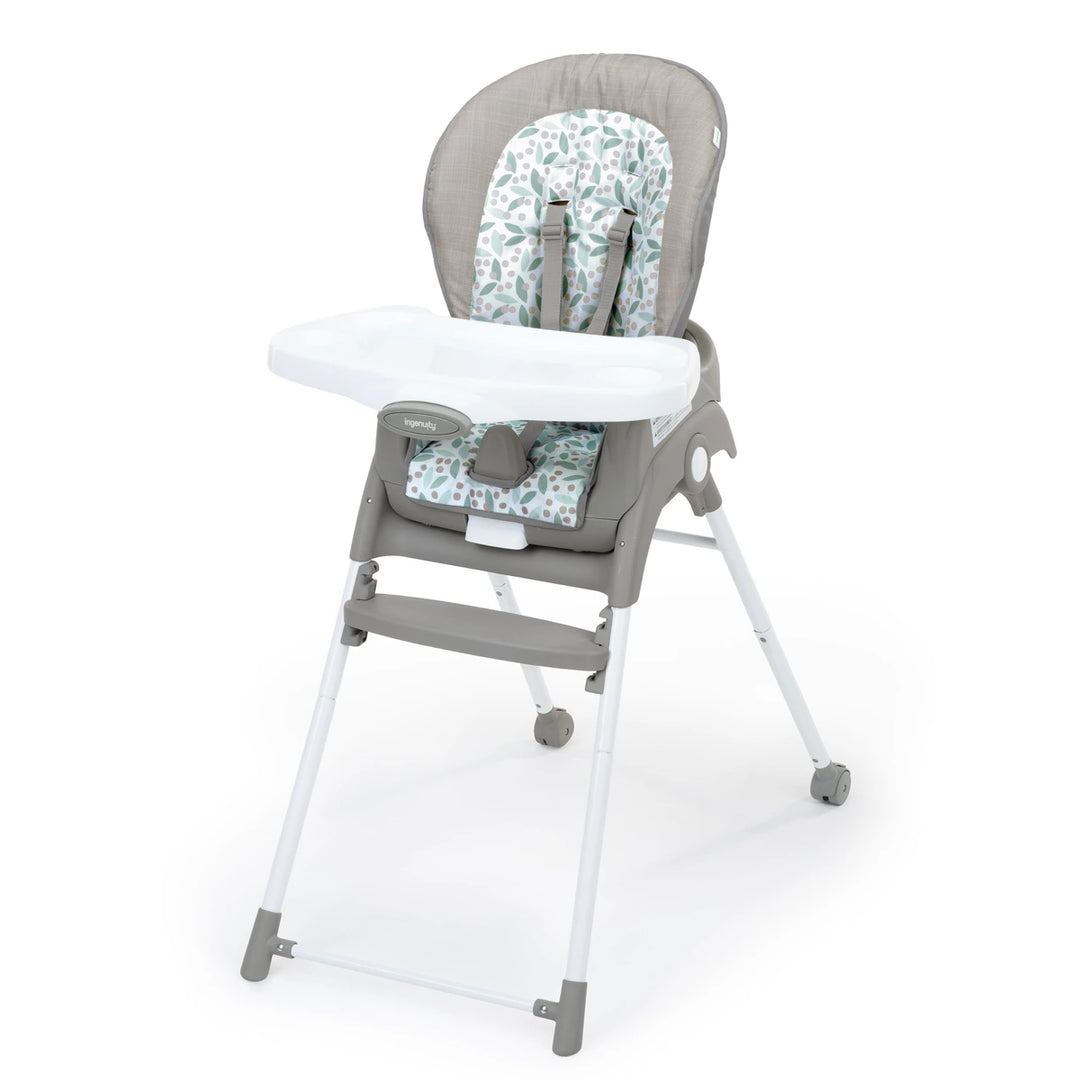 Ingenuity Trio Foldaway 6-in-1 High Chair with Booster Seat, Toddler Chair &amp; Foldable Easy Storage Design, 6M - 5 Years - Endless Blooms