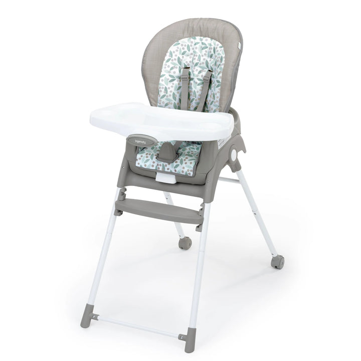 Ingenuity Trio Foldaway 6-in-1 High Chair with Booster Seat, Toddler Chair &amp; Foldable Easy Storage Design, 6M - 5 Years - Endless Blooms