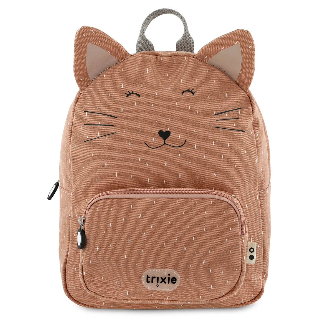 Trixie Kids Backpack | Lightweight Water-Repellent School &amp; Travel Bag with Adjustable Padded Straps, Front Pocket &amp; Name Tag for Toddlers and Preschoolers | 3 Years Onwards | Mrs. Cat