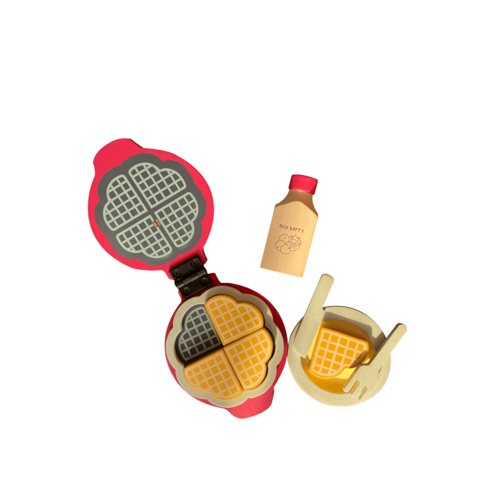 Playbox Wooden Waffle Maker Cooking Set