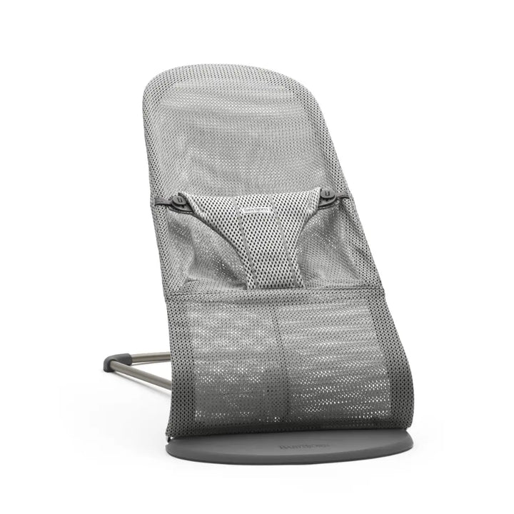 BabyBjorn Bliss Bouncer Mesh, Lightweight Ergonomic Baby Bouncer with Natural Rocking, Convertible to a Toddler Chair, Ergonomic design, Newborn to Toddler (0–2 Years) - Grey