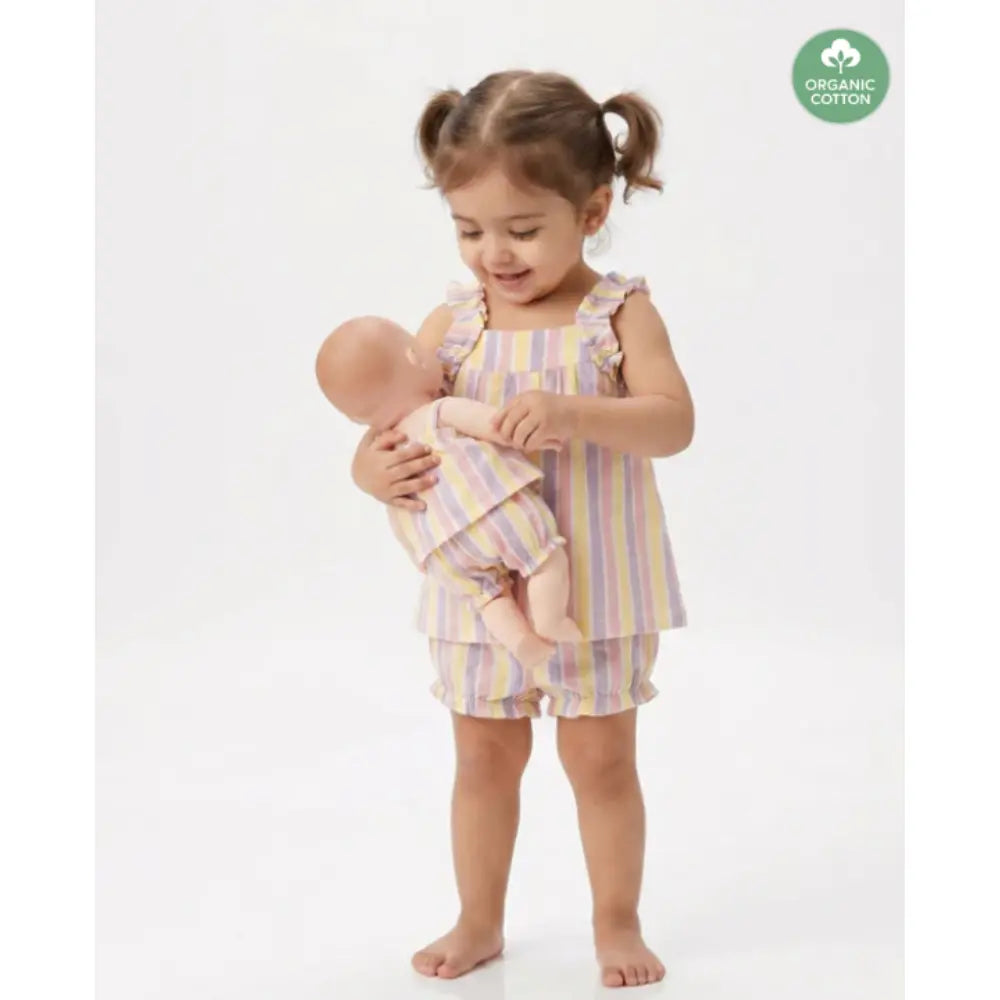 Sweetlime By AS Multicoloured Striped Blouse with a Bloomer