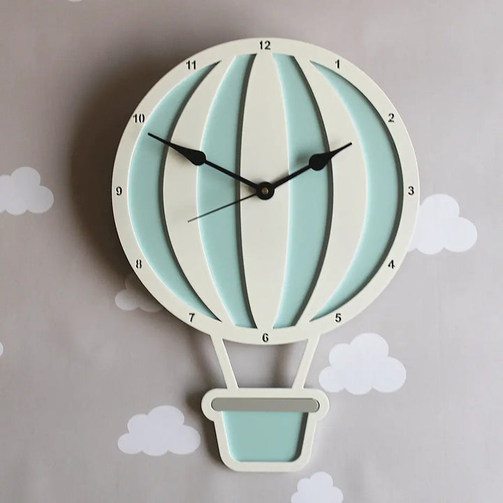 The Tiny Trove Hot Air Balloon Clock - Blue
