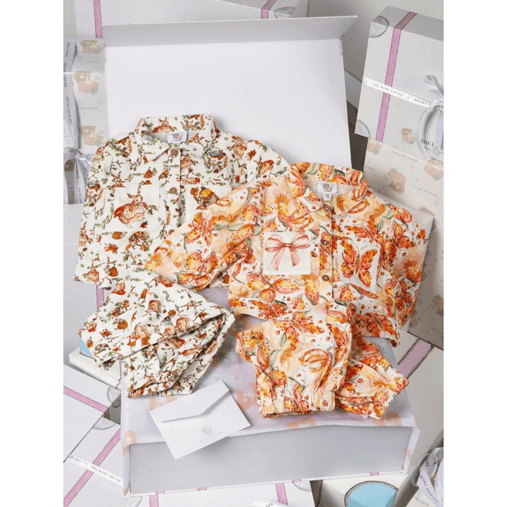 The Baby Trunk Organic Cotton Jogger Set Gift Box for Girls (Pack of 2)