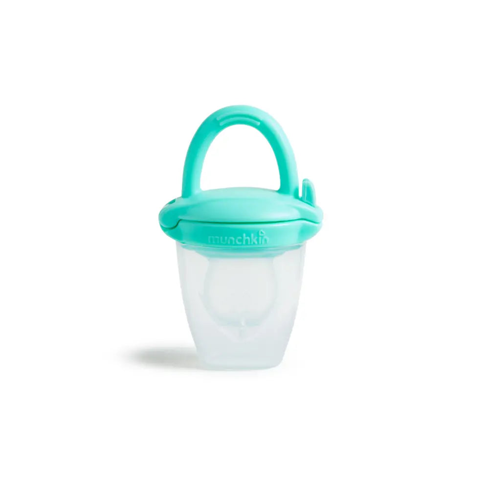 Munchkin Silicone Baby Food Feeder – Self-Feeding Pouch for Purees &amp; Mashed Foods, BPA-Free, 4+ Months - Mint