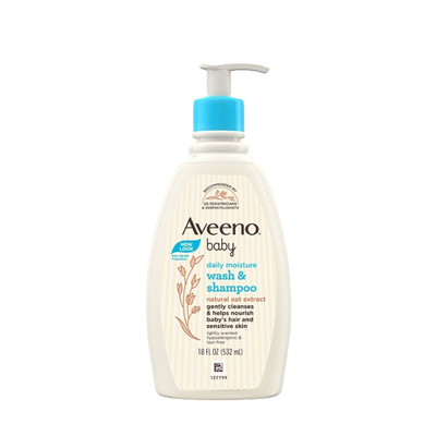 Aveeno Baby Daily Moisture Wash & Shampoo - 532ml