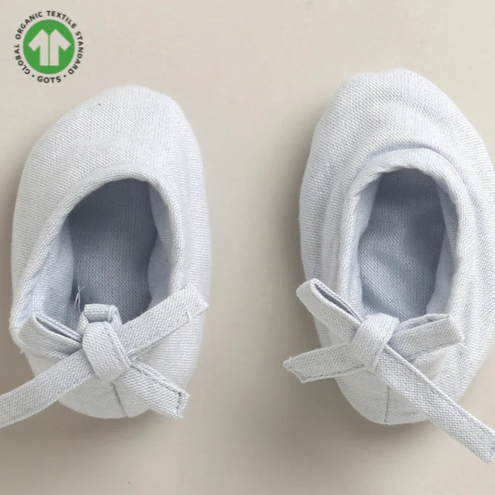 Sweetlime By As Unisex Pure Comfort Organic Cotton Baby Booties - Blue