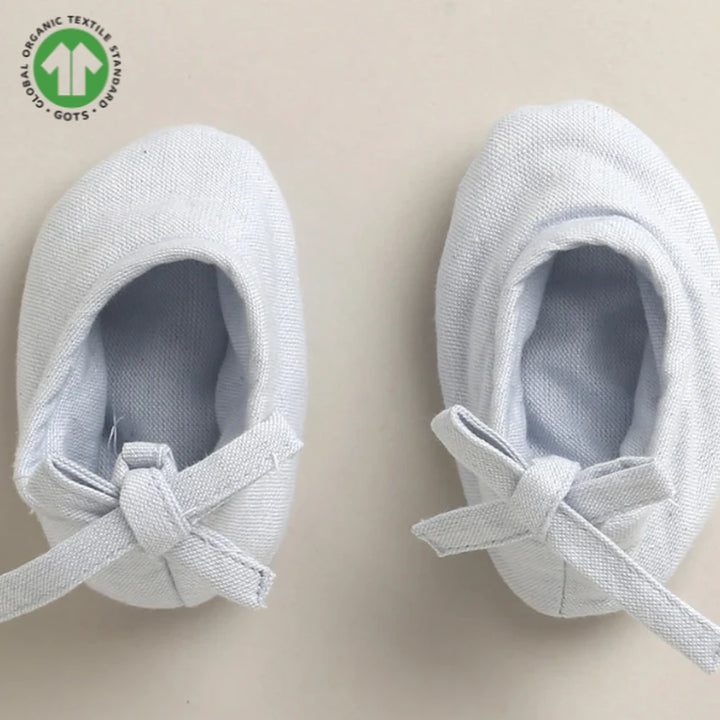 Sweetlime By As Unisex Pure Comfort Organic Cotton Baby Booties - Blue